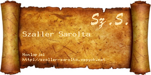 Szaller Sarolta névjegykártya