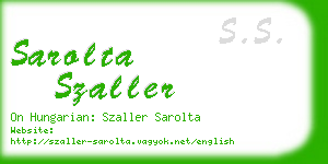 sarolta szaller business card